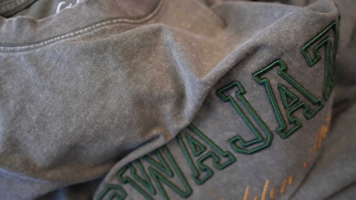 Gwajazi “Golden Stitch” Tee - Olive