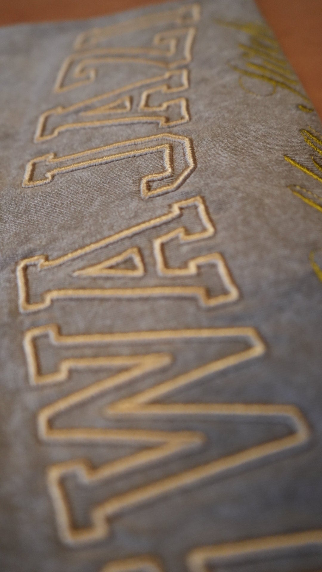 Gwajazi “Golden Stitch” Tee - Sahara Sand