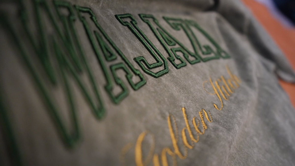 Gwajazi “Golden Stitch” Tee - Olive
