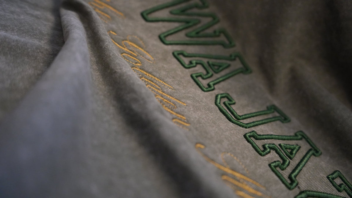 Gwajazi “Golden Stitch” Tee - Olive