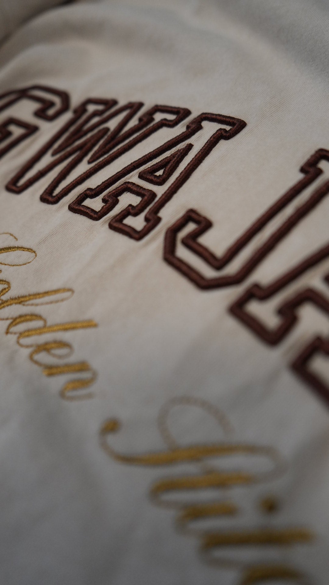 Gwajazi “Golden Stitch” Tee - Ivory